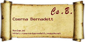 Cserna Bernadett névjegykártya